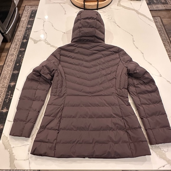 32 Degrees Heat Womens Mid Length Puffer Jacket Size M Purple Hooded Pockets Zip - Picture 2 of 11